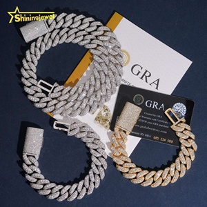 Fashion Jewelry 18mm Hip Hop Style Moissanite Diamond <strong>Iced</strong> <strong>Out</strong> Brass Mens <strong>Cuban</strong> <strong>Link</strong> <strong>Chain</strong> - Product Image 5