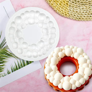 Moule à gâteau en silicone <span class=keywords><strong>de</strong></span> qualité alimentaire <span class=keywords><strong>de</strong></span> 6 pouces, écologique, résistant à la chaleur, pour <span class=keywords><strong>mousse</strong></span>, gâteau au chocolat, anneau à bulles, corolla, pagode, sac OPP - Product Image 3