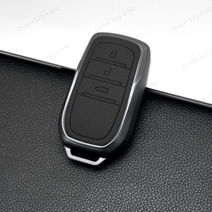 Housse de protection en cuir pour clé de voiture, design élégant, tendance, faite à la main, pour toyota, camry rav4 - Product Image 6