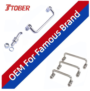 Heavy-Duty Ergonomic Grip Foldable Pull <strong>Handle</strong> Durable Metal Hardware for Easy Door Installation Smooth Operation <strong>Chrome</strong> <strong>Plating</strong> - Product Image 1