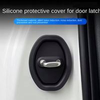 Protection de serrure de porte de voiture en silicone, amortisseur de chocs, couvre-serrure de porte de voiture, couvre-loquet de porte de voiture en caoutchouc