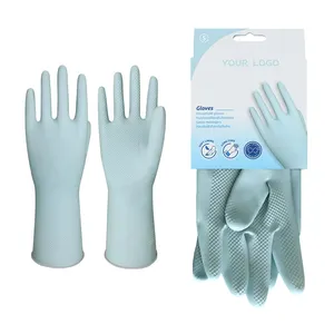 Flocklined Factory Suppliers Flocklined Upgraded Housework Cleaning Gloves Dish Washing Kitchen Protection Hand Gloves For Gardening