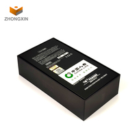 Boîtes de couverture d'emballage de Smartphone en carton noir de haute qualité populaires de vente chaude pour Iphone