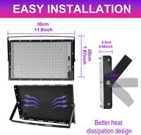50-400W LED UV Lumières pour Glow Party Étanche Blacklight Projecteur 395nm Projecteur Violet Lampe pour Durcir Halloween Décor