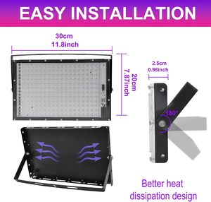 Luces <span class=keywords><strong>UV</strong></span> LED de 50-400W <span class=keywords><strong>para</strong></span> fiesta brillante, reflector de luz negra impermeable, foco de 395nm, lámpara púrpura <span class=keywords><strong>para</strong></span> curar la decoración de Halloween - Product Image 5