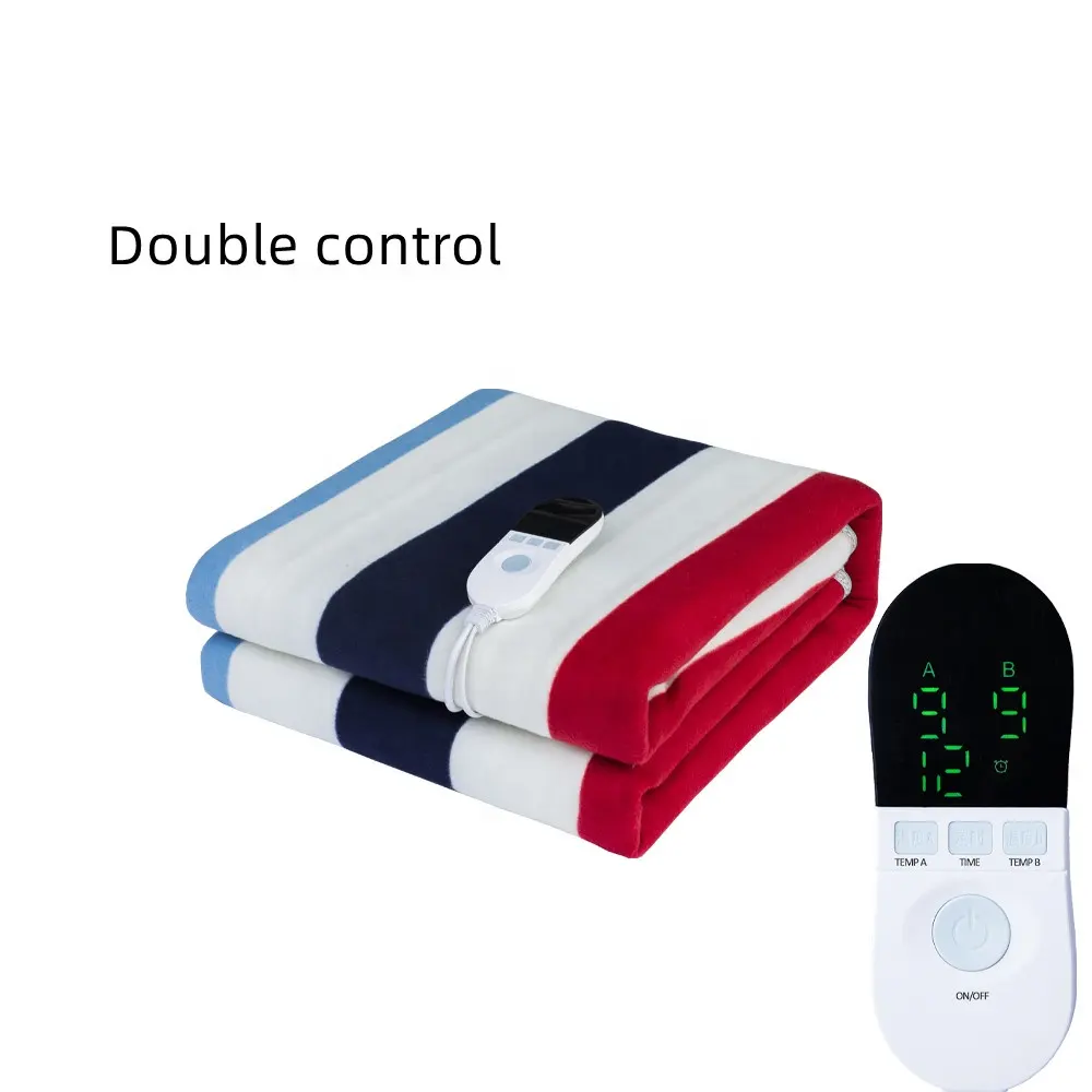 9-Level Heated Electric Blanket Auto Shut Off Safe Double Control Electric Blanket US EUR UK Standard Heating Blanket