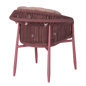 Silla de Comedor de Diseño Moderno y Lujoso con Cuerda Tejida a Mano, Estructura de Aluminio, Apta para Patio, <span class=keywords><strong>Jardín</strong></span>, Hotel, Cafetería, Villa - Product Image 5