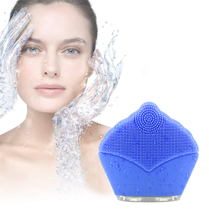 Brosse nettoyante faciale vibrante en silicone souple <span class=keywords><strong>double</strong></span> face avec fonction d'élimination des points noirs et de <span class=keywords><strong>nettoyage</strong></span> des pores, étanche - Product Image 6
