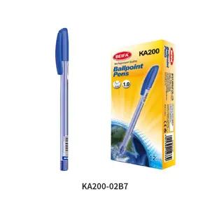 BEIFA KA200 1.0 मिमी शेल टिप प्लग इन टाइप बॉल पेन स्मूथ राइटिंग यूनिफ़ॉर्म डिस्चार्ज फ़ैक्टरी कीमत अनुकूलन योग्य बॉलपॉइंट पेन