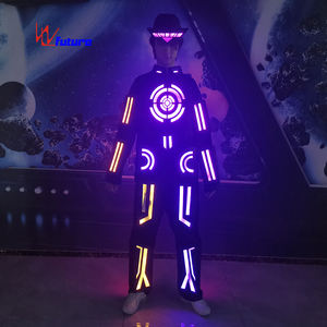 ชุดเต้นรำไอรอนแมนแบบ WL-0270ไฟเบอร์ออปติกชุดเต้นรำพร้อมหมวกกันน็อค LED ชุดแสดงเสื้อผ้าแห่งอนาคต - Product Image 5