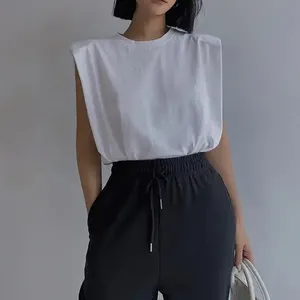 Abbigliamento <span class=keywords><strong>donna</strong></span> moda Design estivo senza maniche <span class=keywords><strong>camicette</strong></span> da <span class=keywords><strong>donna</strong></span> top camicia comode magliette di cotone da <span class=keywords><strong>donna</strong></span> - Product Image 1