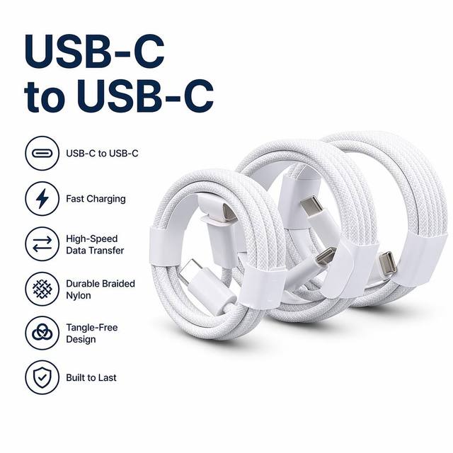 Manufacturer Double Typc C USB 1M 2M 3M Nylon Braided Wire Data Cable Type c to Type c PD 60W Charging Cable for Mobile Phone