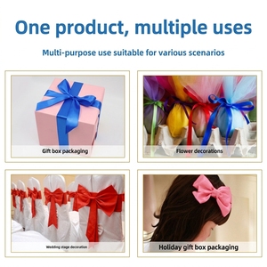 Pita Poliester Dua Sisi Tebal 2.5cm untuk Aksesoris Rambut, Kotak Hadiah, Pembungkus Bunga, dan Proyek DIY (Tersedia) - Product Image 5