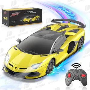 PNC Toy Escala 1:24 2.4G Crianças Lamborghini Aventador SVJ Roadster RC Modelo de Veículo Esportivo Brinquedo Carro Licenciado Oficial de Controle Remoto