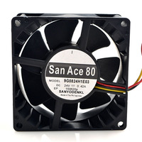 SANYO 9G0824H1E03 24V DC 0,42A 80*80*38MM 8038 8CM SANYO Kipas Pendingin Aksial Bantalan Bola Asli