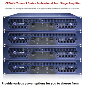 คราวน์ทีซีรีย์ T3<span class=keywords><strong>แอ</strong></span><span class=keywords><strong>ม</strong></span>พลิฟายเออร์ T1 T7 T5สำหรับเวทีประชุมเพาเวอร์<span class=keywords><strong>แอ</strong></span><span class=keywords><strong>ม</strong></span><span class=keywords><strong>ป์</strong></span>เห<span class=keywords><strong>ม</strong></span>าะสำหรับความช่วยเหลือโฮมเธียเตอร์ - Product Image 2