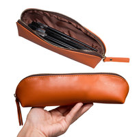 Étui à pinceaux de maquillage personnalisé, petit, mignon, style preppy, sac de voyage, pochette cosmétique imperméable à fermeture éclair