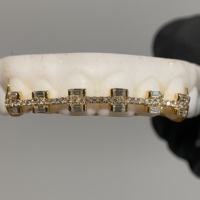 Grillz plaqué or pour dents, style Hip Hop, en argent 925, personnalisé avec Moissanite VVS, pour hommes et femmes, bijoux dentaires