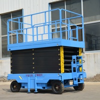 Harga Bagus Manual Electric Towed Scissor Lift 10M 12M 14M Platform Kerja Udara dengan Kontrol Jarak Jauh Berkabel