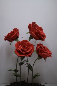 Rosa Roja Gigante de Lujo, Flor de Papel Hecha a Mano para Decoración Romántica de Ceremonias de Boda - Product Image 5