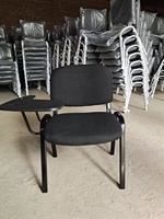 Chaise de formation empilable en tissu avec tablette d'écriture