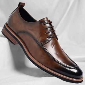 Zapatos de Cuero de Negocios para Hombre, Estilo Europeo, Talla Grande, Otoño Invierno 2025 - Diseño de Punta Redonda, Cuero Genuino, Cómodos y Antideslizantes - Product Image 6