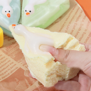 Jouet Squishy Réaliste en TPR de 8,5 cm en forme de Fromage, Cheesecake et Canard – Cadeau Créatif Anti-Stress Relaxant pour Enfants et Adultes - Product Image 2