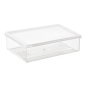 Transparent Plastic Food <b>Storage</b> <b>Box</b> Rectangle Flip Top Lid Freezable Refrigerator Drawer Container For Meat Vegetables Eggs - Product Image 5