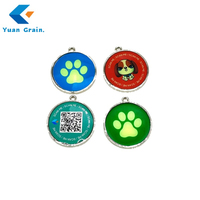 Chinesischer Hersteller 13,56MHz NFC ISO 14443A 30mm Metall-Ring RFID Wasserdichter Haustier-Tag mit Individuell Bedrucktem QR-Code für Hunde- und Katzentracking