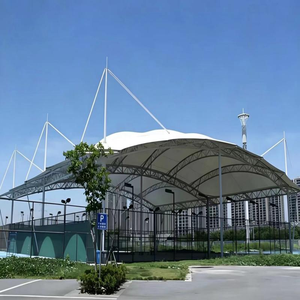 Cubierta de Membrana con Estructura de Acero para Cancha de Baloncesto, Cubierta Tensada para Estadio, Estructuras Tensadas, Techo de Sombra para Patio Escolar - Product Image 1