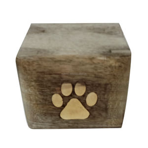 อุ้งเท้าไม้หกเหลี่ยมพิมพ์ลายทันสมัยและทันสมัย,ทำจากไม้มะม่วงผลิตด้วยมือสำหรับขี้เถ้าแมวและสุนัข - Product Image 5