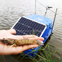 Distributeur automatique réglable de nourriture pour poissons et crevettes, 12V, à énergie solaire, avec moteur et boîte de vitesses, nouvelle innovation JH JHF82