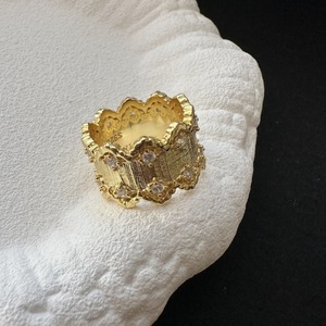 Bague S925 vintage à bordure florale, simple et élégante, au tempérament français raffiné, micro-incrustée, style tendance - Product Image 4