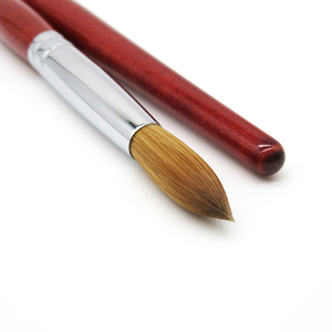 光滑指甲亚克力刷蓬松美国16科林斯基亚克力指甲刷红色木制长指甲手柄 - Product Image 4