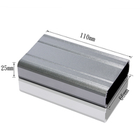 Boîtier amplificateur en aluminium extrusion personnalisée, boîtier pour batterie, 25x66mm, PCB