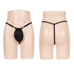 Men's 3D Foam Cup Underwear Skin Color Low Rise Adjustable Thong Breathable Shaping Plus Size - Product Image 4