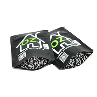 Thé noir mat givré debout feuille d'aluminium fermeture éclair pochette Ziplock sacs d'emballage pour Doypack Mylar stockage fermeture éclair nourriture