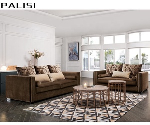 Moderno Vintage di lusso in velluto 3 posti mobili postmoderni divano componibile 123 gruppo in tessuto per soggiorno - Product Image 6