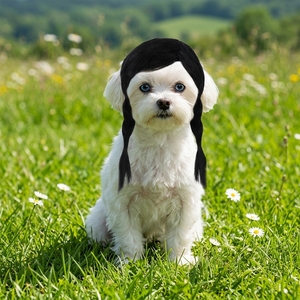 HLC ODM OEM Peluca para Mascotas, Accesorio para el Cabello de Perros y Gatos, Peluca Ondulada de Juez para Mascotas para Disfraces y Cosplay, Ideal para Fiestas y Reuniones - Product Image 4
