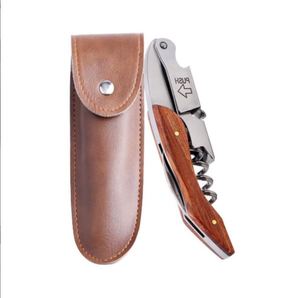 Sacacorchos <span class=keywords><strong>de</strong></span> Madera <span class=keywords><strong>de</strong></span> Palisandro con Logotipo Personalizado, Llave <span class=keywords><strong>de</strong></span> <span class=keywords><strong>Camarero</strong></span> para Vino con Funda <span class=keywords><strong>de</strong></span> Cuero - Product Image 1