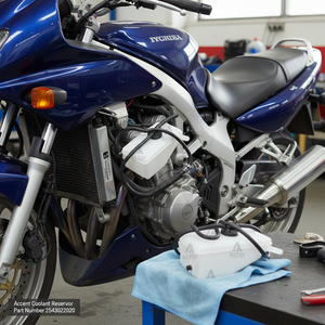 Depósito de refrigerante Accent para modelos 1995-2000, compatible con el sistema de refrigeración de motocicletas, fabricado en TR (número de pieza 2543022020) - Product Image 3