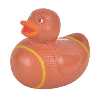 Balle anti-stress souple en forme de canard marron, jouets à presser en mousse PU personnalisés en gros, jouet anti-stress pour enfants