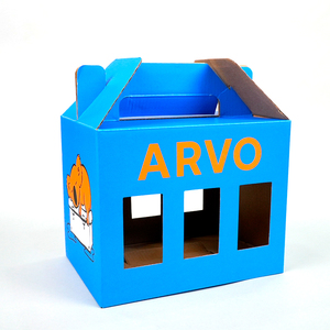 Caja de papel de nuevo estilo 2025 personalizada, caja de vino de envío de cartón corrugado para bebidas con laminación mate de Color azul - Product Image 1
