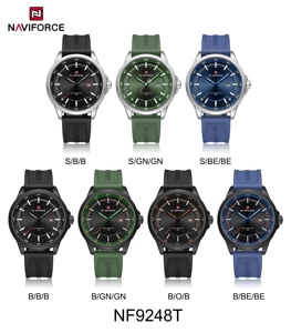 NAVIFORCE NF9248 9248 Montre <span class=keywords><strong>Homme</strong></span> Sport Montre-Bracelet de Luxe de Marque Supérieure Quartz Original en Silicone et Cuir avec Date Automatique Cadeau <span class=keywords><strong>Homme</strong></span> - Product Image 6