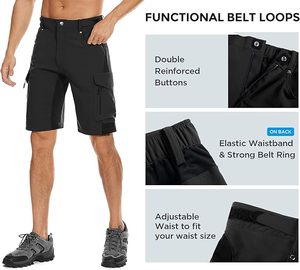 <span class=keywords><strong>Pantaloncini</strong></span> Cargo da <span class=keywords><strong>Uomo</strong></span> Personalizzati OEM ODM, Casual, per Attività all'Aperto, Asciugatura Rapida, Leggeri, Elasticizzati, <span class=keywords><strong>con</strong></span> 6 Tasche, per Escursionismo, Tattici, Campeggio, Viaggi - Product Image 4