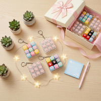 21 Designs 9 touches Clavier Patte de Chat Keycap Fidget Porte-clés Clavier Mécanique Anti-stress Clicker Jouets Porte-clés