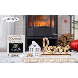 Table pendule à cadre ultrasonique en bois mignon et créatif décoration de la maison pour l'annonce de la grossesse artisanat en bois et panneaux muraux - Product Image 2