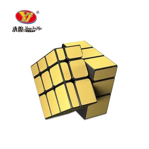 Yongjun YJ Trò Chơi Giáo Dục 3d Câu Đố Gương Sliver Golden Cube Cubos 3X3 Cho Đào Tạo Não IQ