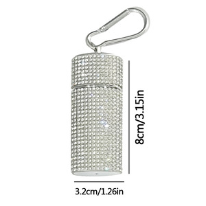 2025ลิ้นชักที่เขี่ยบุหรี่แบบฝังเพชรแบบพกพาพวงกุญแจกลางแจ้งที่เขี่ยกล้องส่องทางไกลทำจากโลหะขนาดเล็ก - Product Image 4