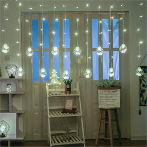 Outdoor PVC Wish Ball Lamp Wall Window Wedding Party Home Garden Bedroom Decoration Fairy LED <strong>Christmas</strong> <strong>Curtain</strong> String Lights - Product Image 4